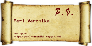 Perl Veronika névjegykártya